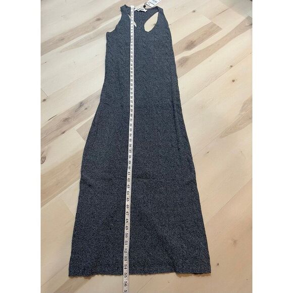RUMORED NWT Smoke Heather Lakeville Maxi Knit Dress Large Minimalist Fall Chic - Picture 7 of 12